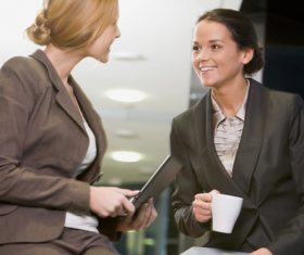 Stock Photo White collar discussing work 06