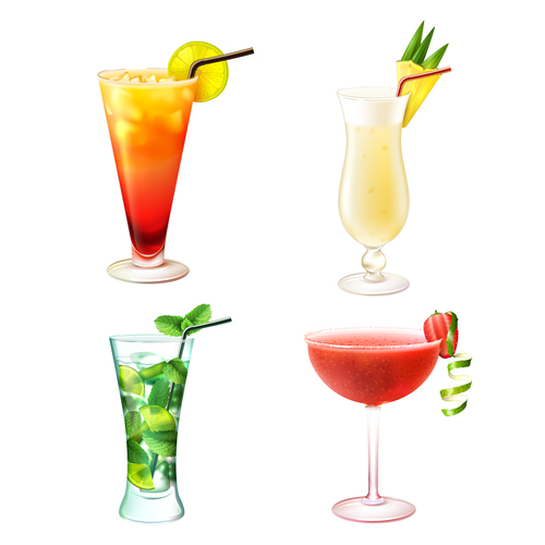 Summer drink illustration vector set 02