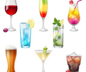 Summer drink illustration vector set 04
