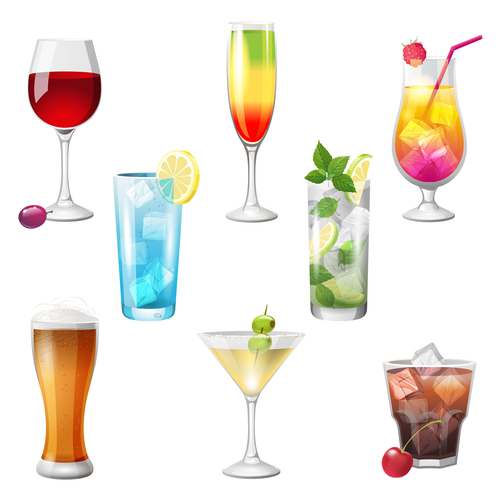 Download Summer drink illustration vector set 04 free download