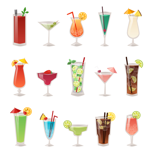 Summer drink illustration vector set 07
