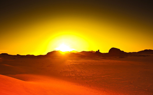 Sunny natural scenery in the desert Stock Photo 05