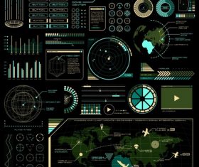 Tech style style vector charting material