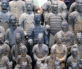 Terracotta Warriors of the First Qin Emperor of China Stock Photo 03