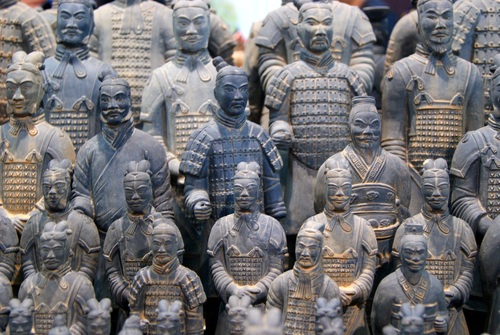Terracotta Warriors of the First Qin Emperor of China Stock Photo 03