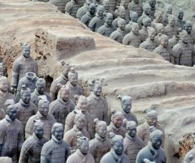 Terracotta Warriors of the First Qin Emperor of China Stock Photo 04