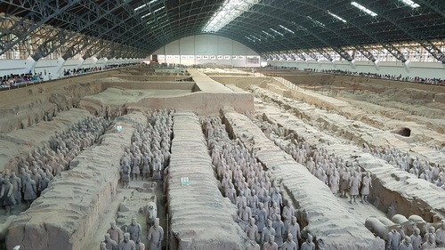 Terracotta Warriors of the First Qin Emperor of China Stock Photo 05