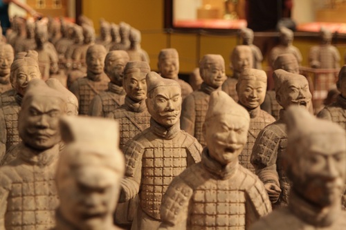 Terracotta Warriors of the First Qin Emperor of China Stock Photo 06