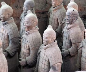 Terracotta Warriors of the First Qin Emperor of China Stock Photo 07