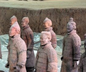 Terracotta Warriors of the First Qin Emperor of China Stock Photo 08