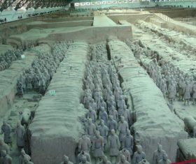 Terracotta Warriors of the First Qin Emperor of China Stock Photo 12