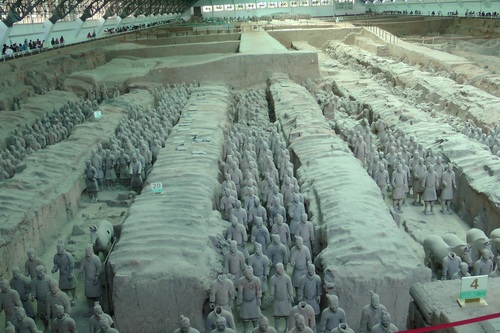 Terracotta Warriors of the First Qin Emperor of China Stock Photo 12