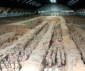 Terracotta Warriors of the First Qin Emperor of China Stock Photo 13