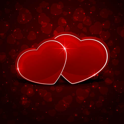 Textured Valentines Day element vector material 01