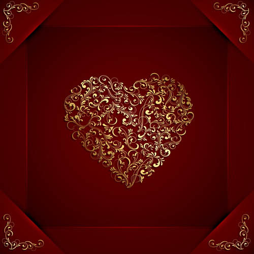 Textured Valentines Day element vector material 02