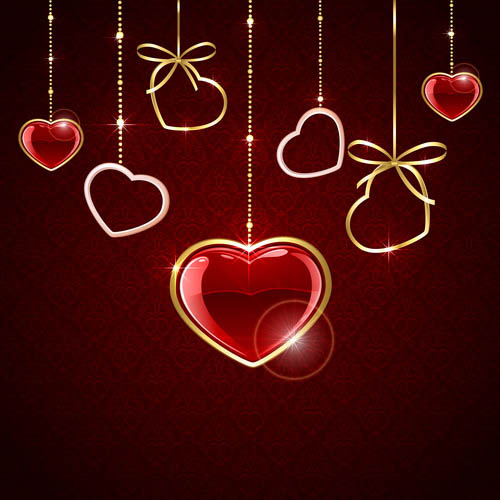 Textured Valentines Day element vector material 03