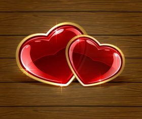 Textured Valentines Day element vector material 04