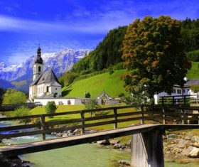 The most beautiful village of Ramsau Germany Stock Photo 01