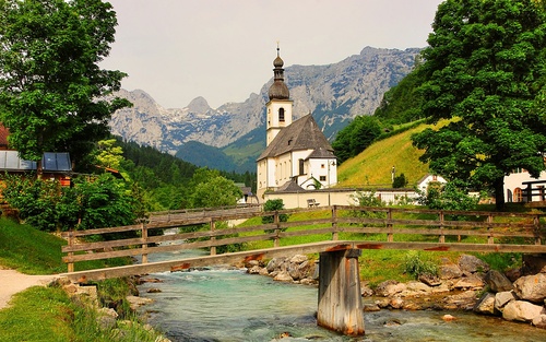 The most beautiful village of Ramsau Germany Stock Photo 04