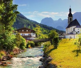 The most beautiful village of Ramsau Germany Stock Photo 07