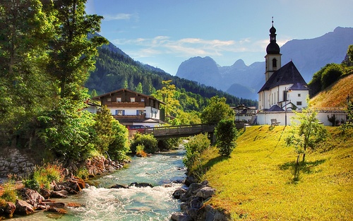 The most beautiful village of Ramsau Germany Stock Photo 07