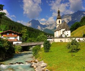 The most beautiful village of Ramsau Germany Stock Photo 08
