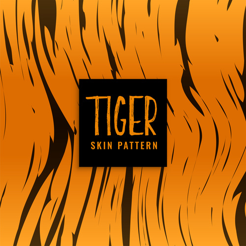 Tiger skin pattern vector material 01