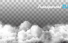 Transparent clouds panorama vector illustration 01