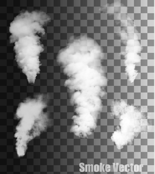 Transparent smoke vector illustration