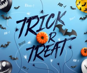 Trick or treat halloween background design vector 01