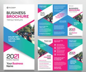 Trifold brochure business tamplate vector 03