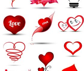 Various heart pattern vectors