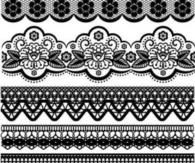 Vector borders lace design 01