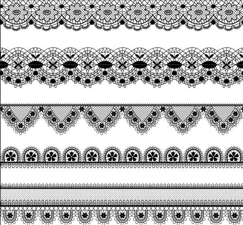 Vector borders lace design 02
