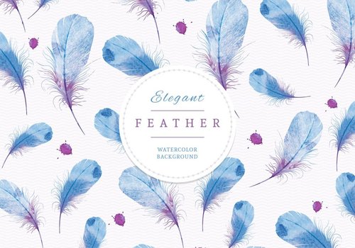 Vector feather background illustration design