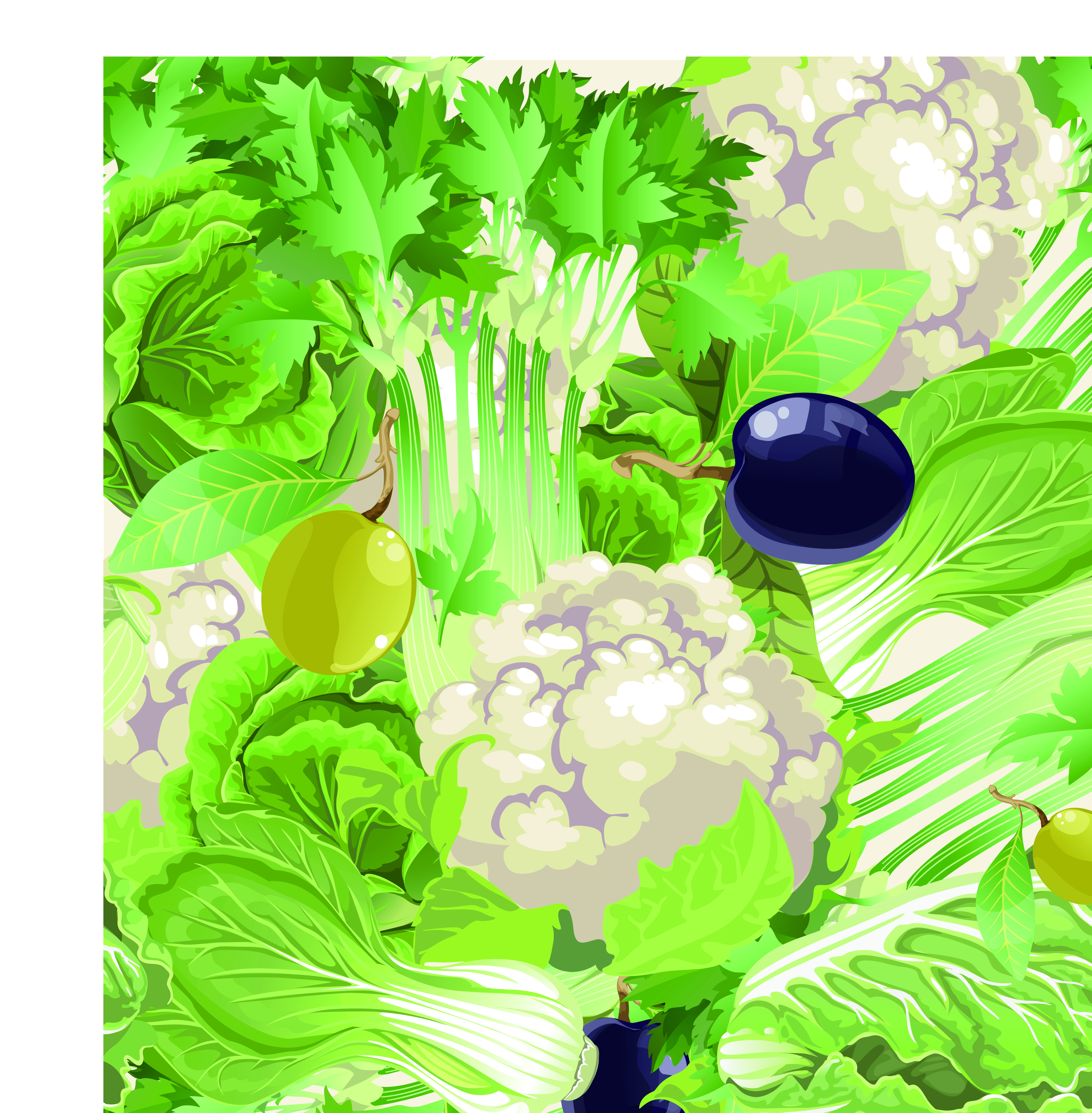 Vegetable mix vector background illustration