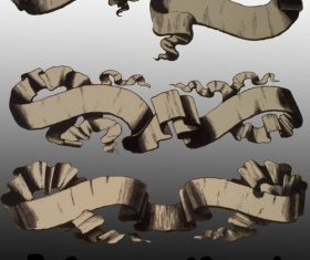 Vintage Ribbon Photoshop Brushes