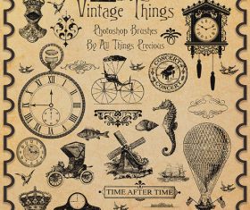 Vintage Things Brushes Photoshop
