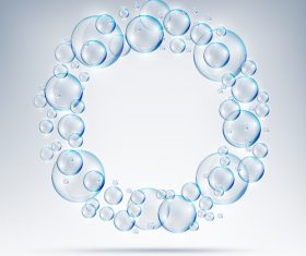 Water bubble round design vector