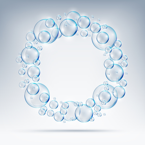 Water bubble round design vector