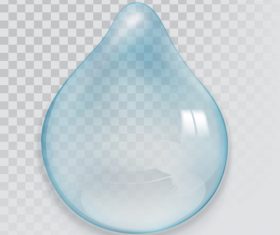 Water drop with transparency vector style