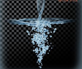 Water splash with transparency vector