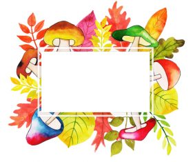 Watercoloro autumn leaves background vectors