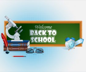 Welcome back to school design vectors