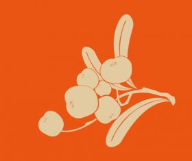 Wolfberry pattern vector