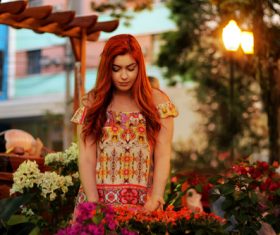 Woman wearing dress Stock Photo