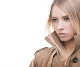 Young girl wearing a coat Stock Photo 02