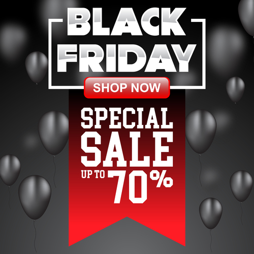 black friday special sale poster vector template 01