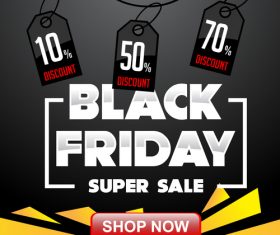 black friday special sale poster vector template 02