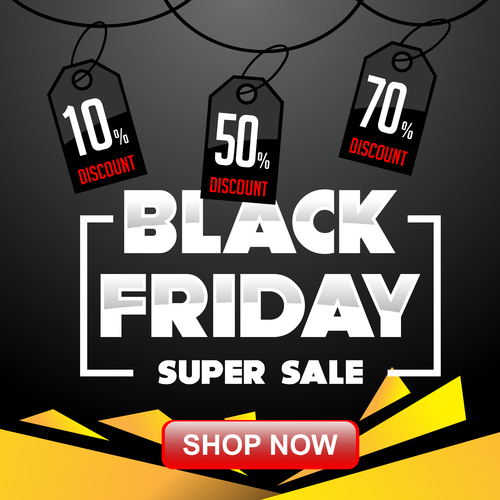 black friday special sale poster vector template 02